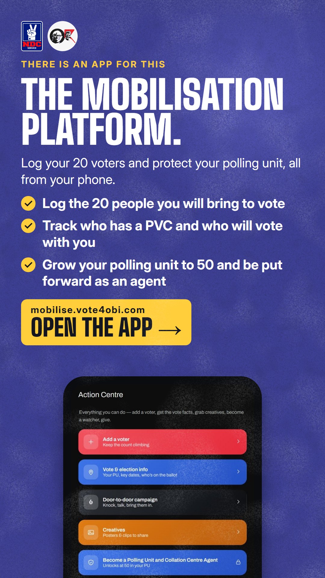 Picture for WhatsApp status: the Mobilisation Platform