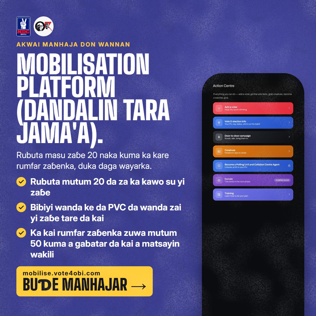 Hoto mai kusurwa huɗu: Mobilisation Platform