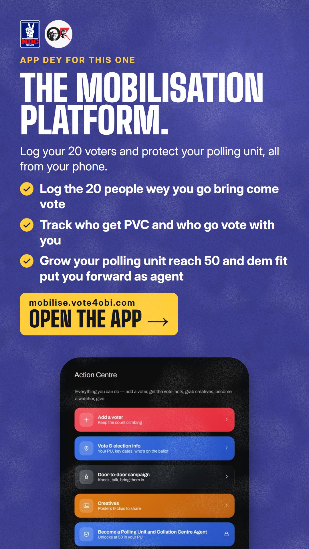 Picture for WhatsApp status: the Mobilisation Platform