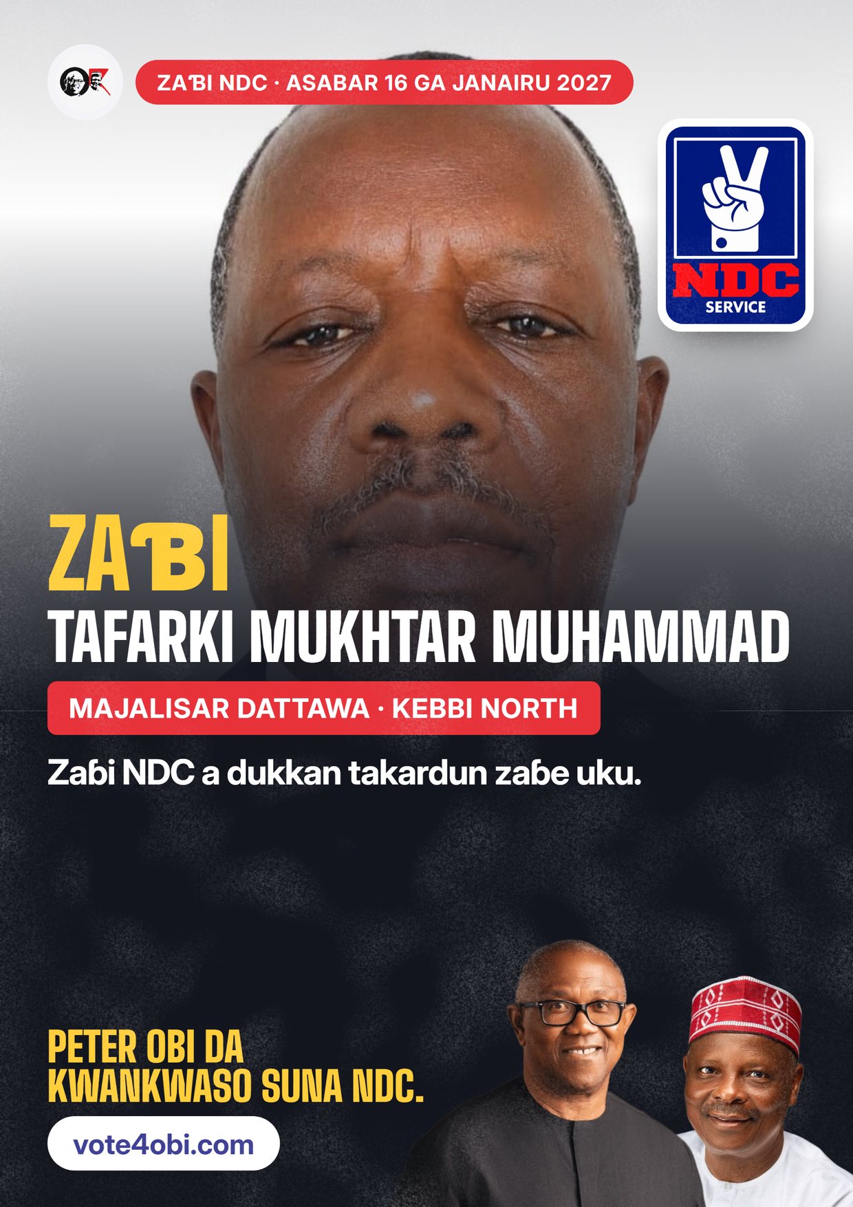 Fasta: Tafarki Mukhtar Muhammad, ɗan takarar NDC na Majalisar Dattawa, Kebbi North