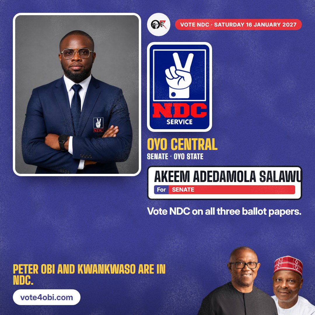 Square picture: Akeem Adedamola Salawu, NDC candidate for the Senate, Oyo Central
