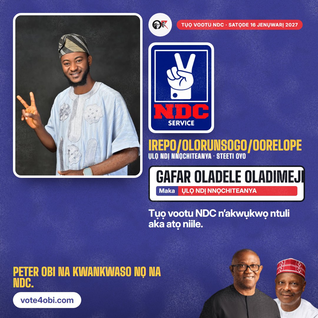 Foto akụkụ anọ: Gafar Oladele Oladimeji, onye NDC na-azọ maka Ụlọ Ndị Nnọchiteanya, Irepo/Olorunsogo/Oorelope