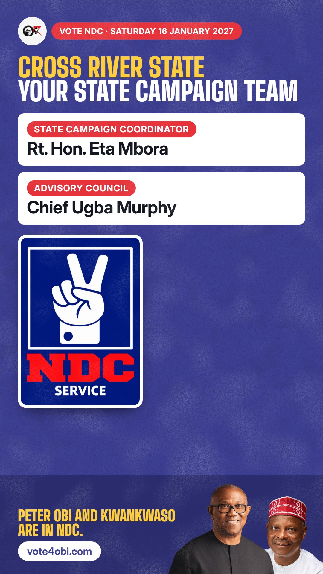 Your state campaign team