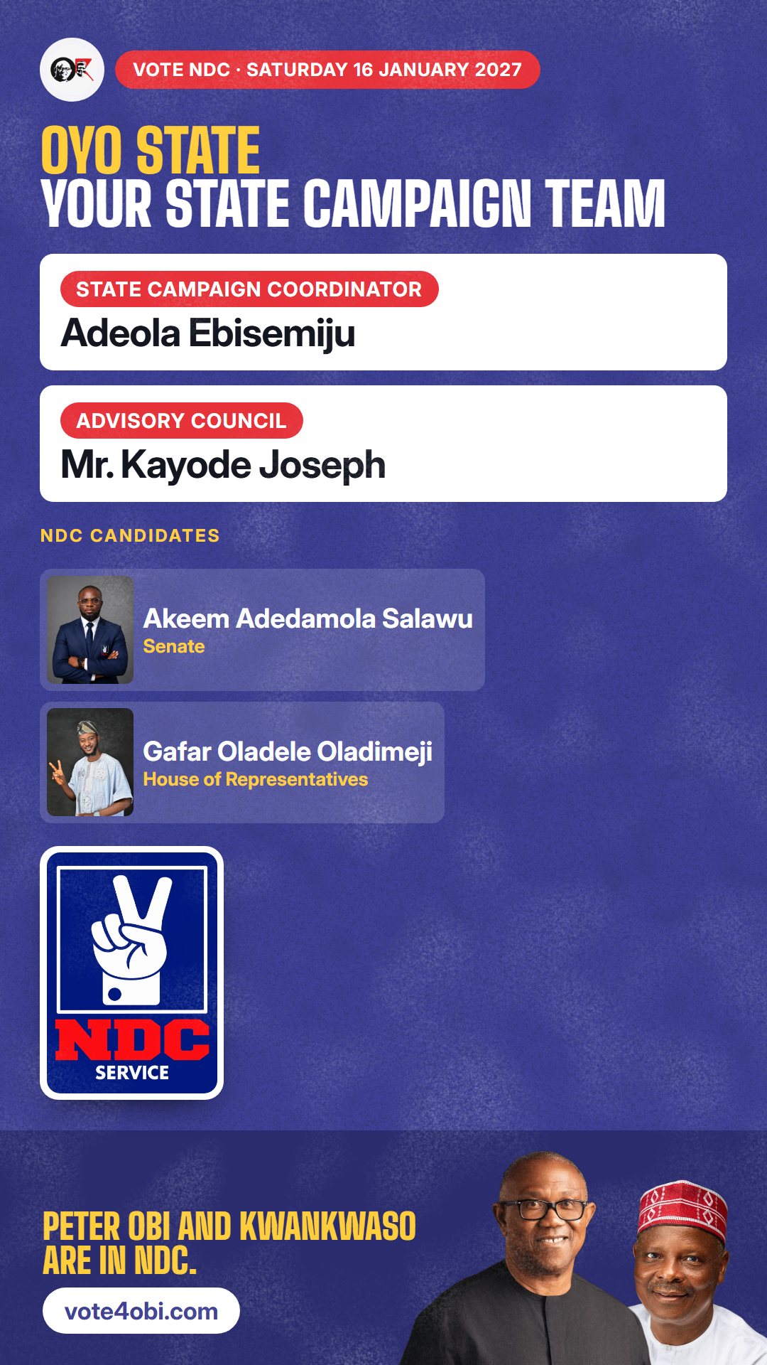 Your state campaign team