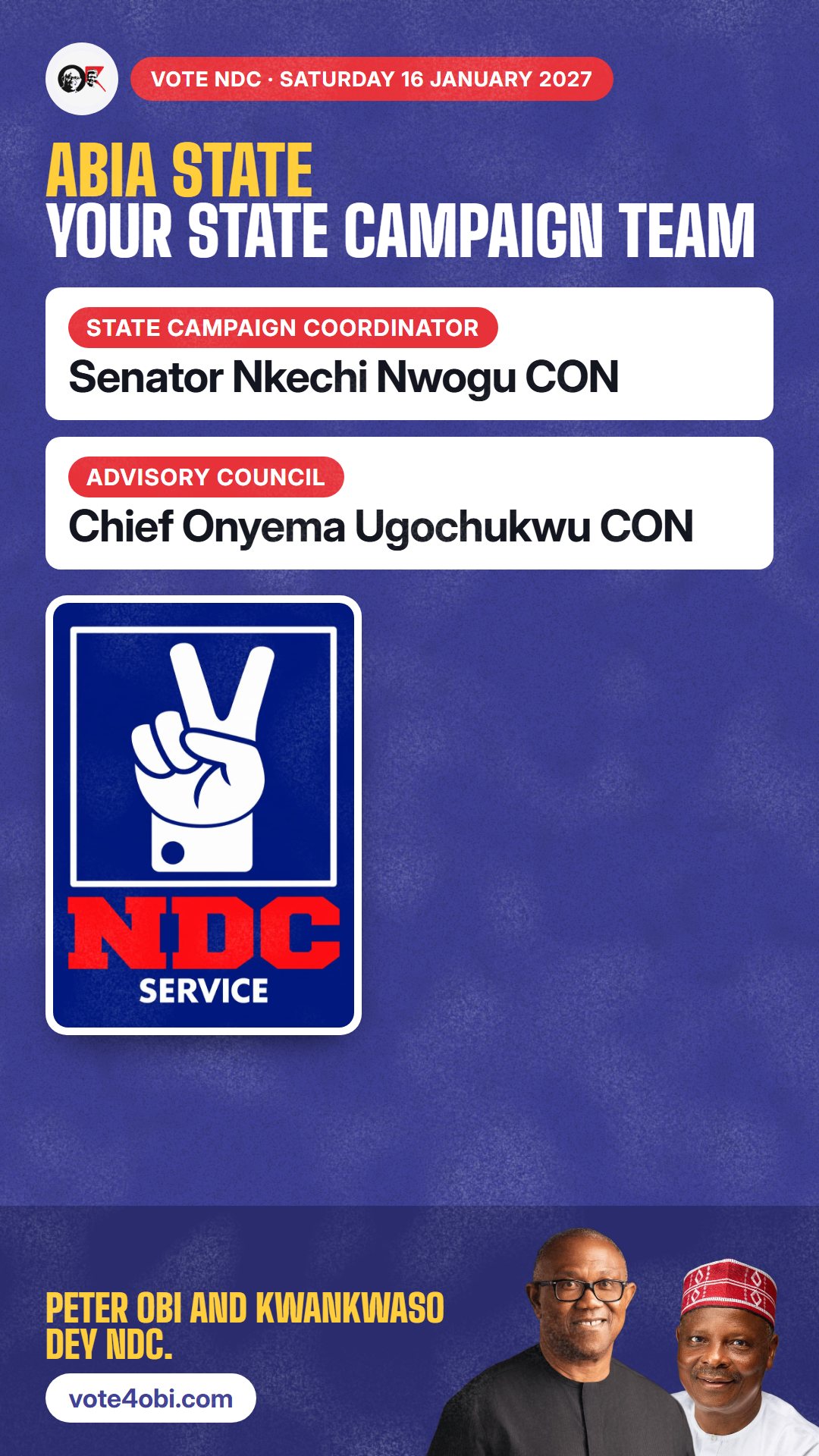 Your state campaign team
