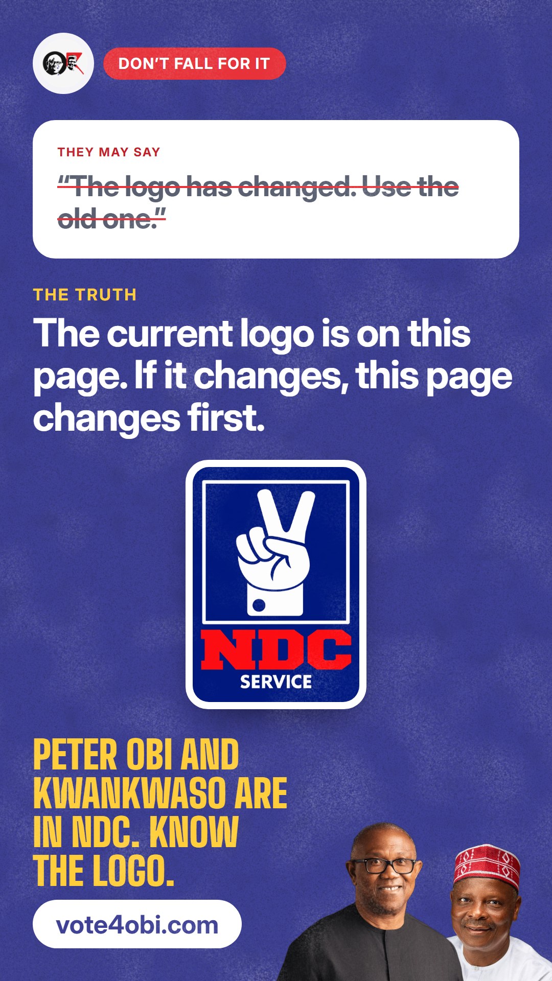 “The logo has changed. Use the old one.”