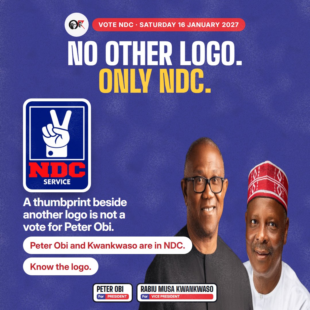 Square flyer: No other logo. Only NDC.