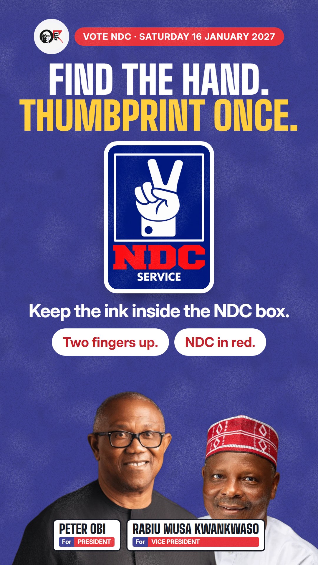 Flyer for WhatsApp status: Find the hand