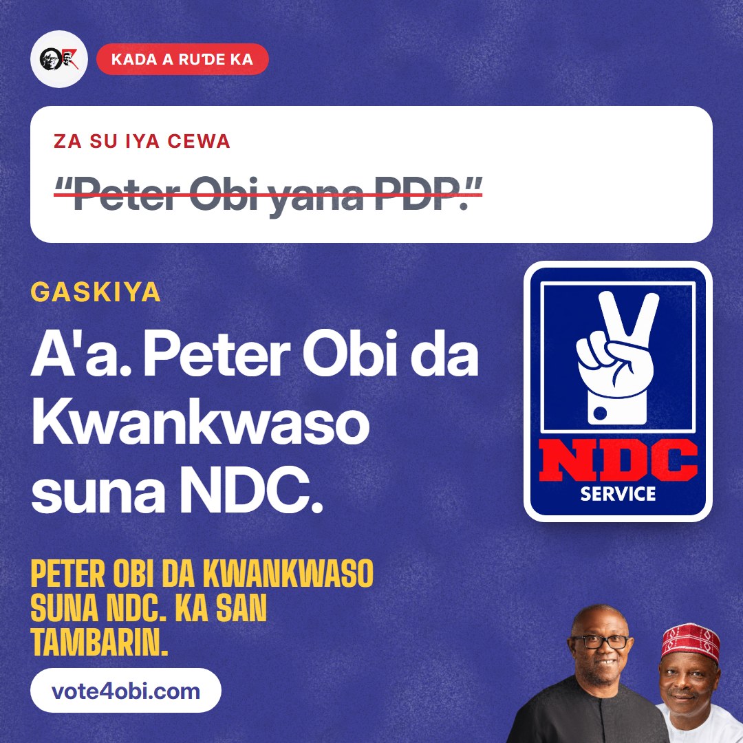 “Peter Obi yana PDP.”