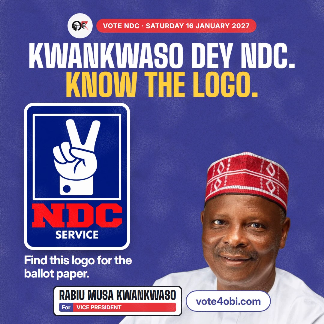 Square flyer: Kwankwaso dey NDC