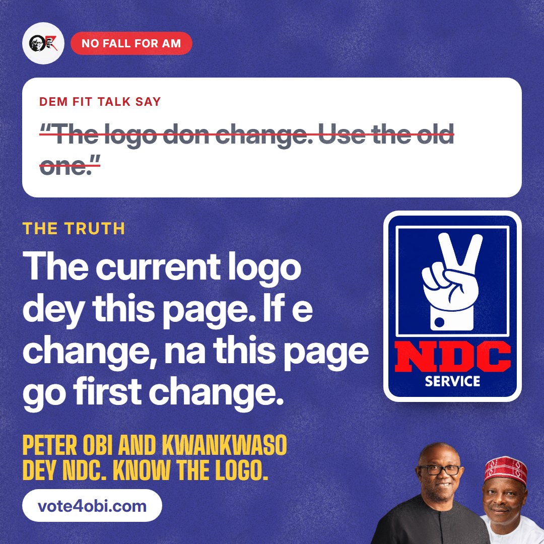 “The logo don change. Use the old one.”