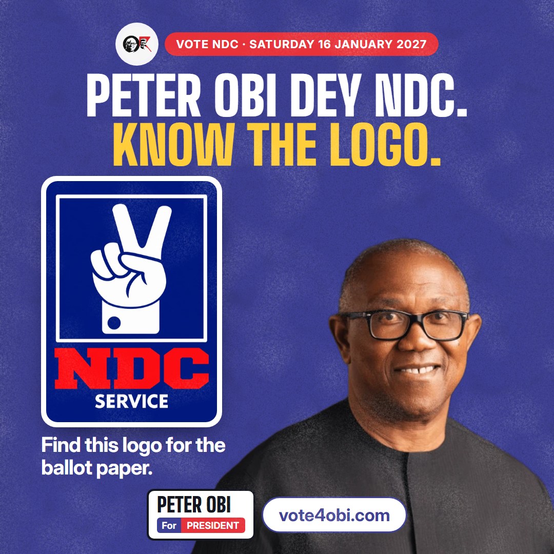 Square flyer: Peter Obi dey NDC