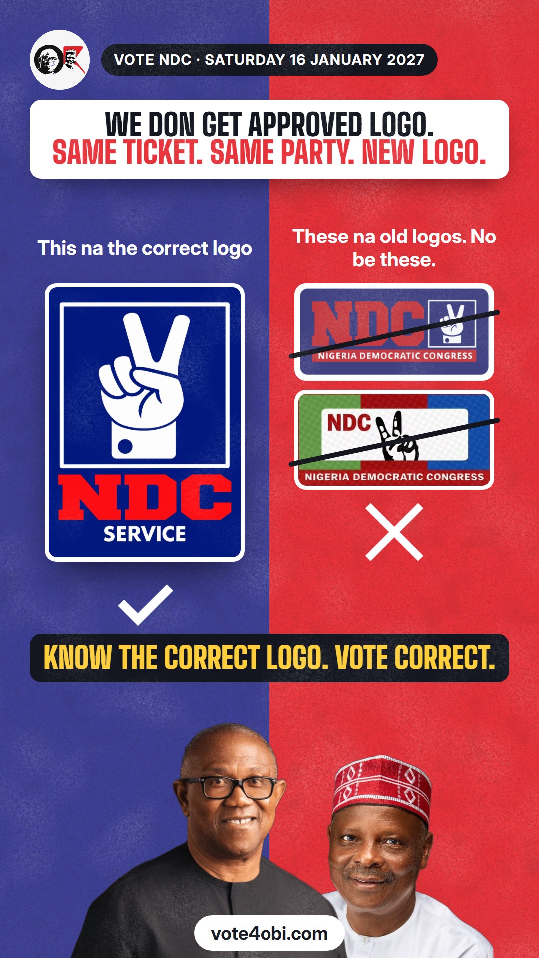 Flyer for WhatsApp status: The correct logo