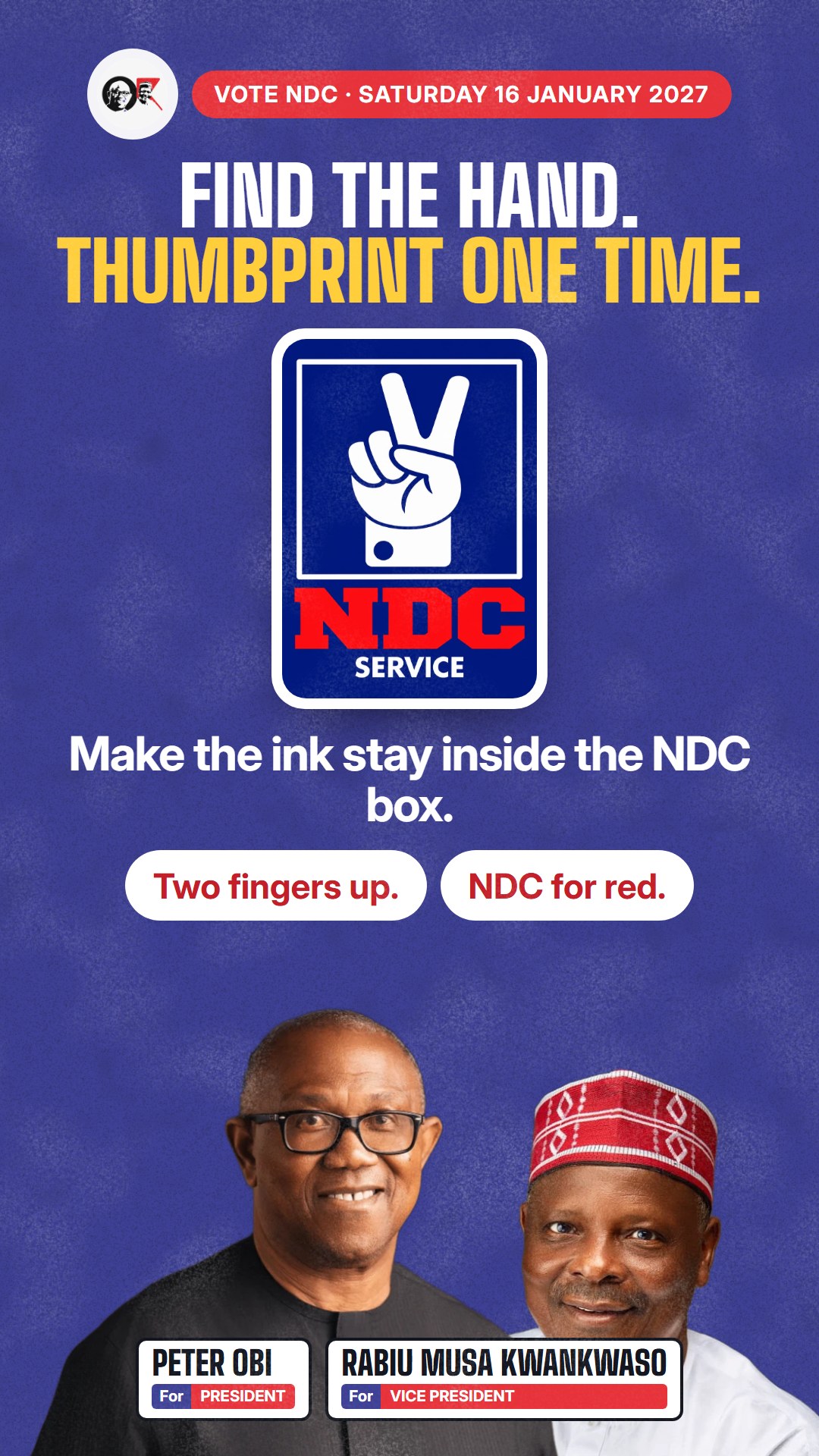 Flyer for WhatsApp status: Find the hand