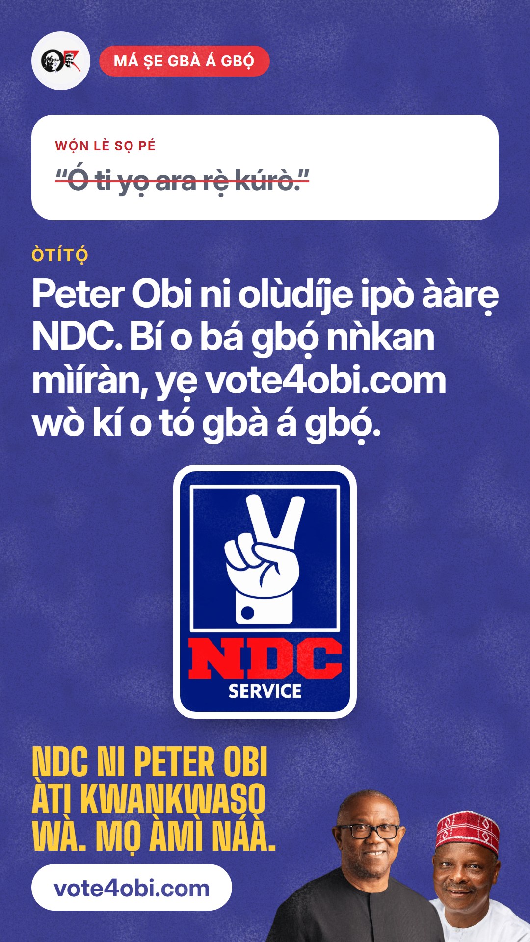 “Ó ti yọ ara rẹ̀ kúrò.”