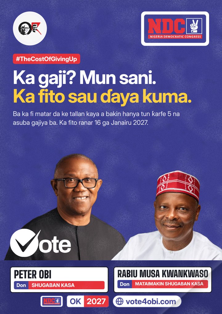 Ka gaji? Mun sani. Ka fito sau ɗaya kuma.