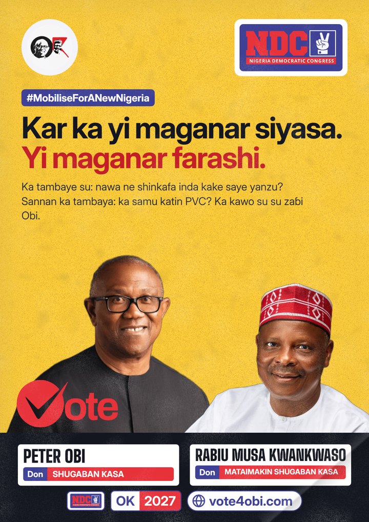 Kada ka yi maganar siyasa. Yi maganar farashi.