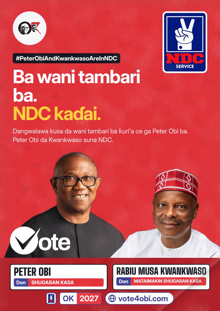 Ba wani tambari ba. NDC kaɗai.