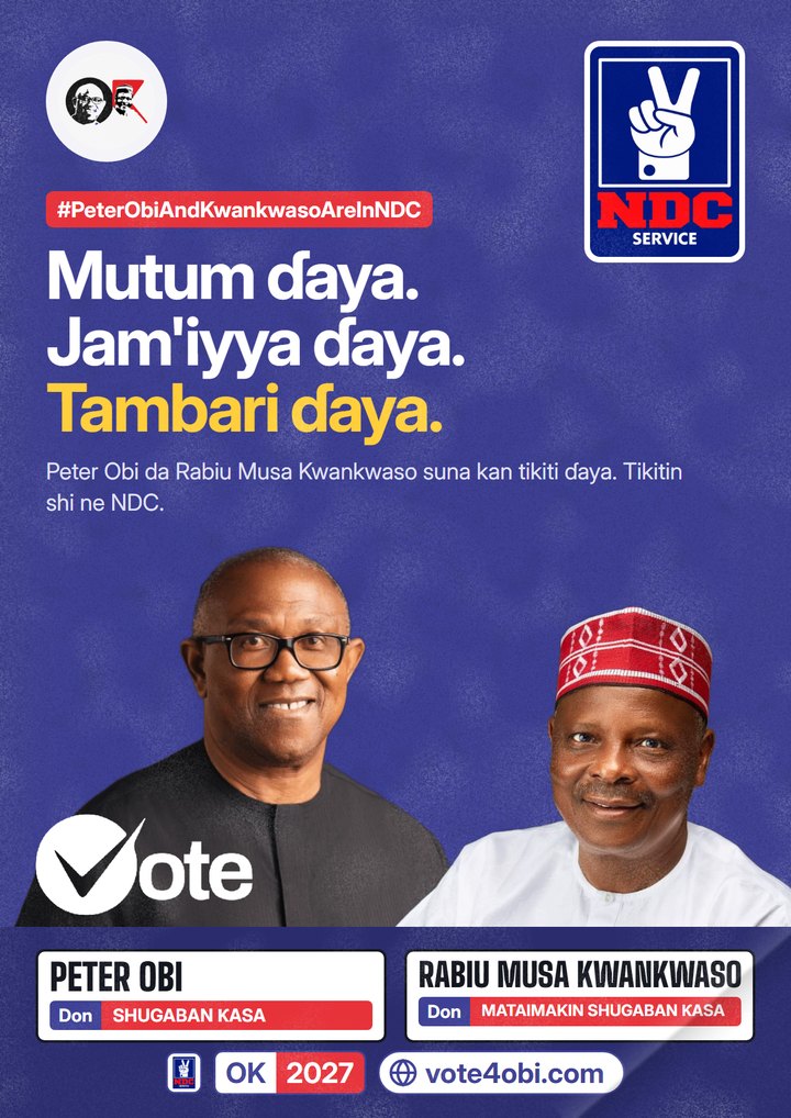 Mutum ɗaya. Jam'iyya ɗaya. Tambari ɗaya.