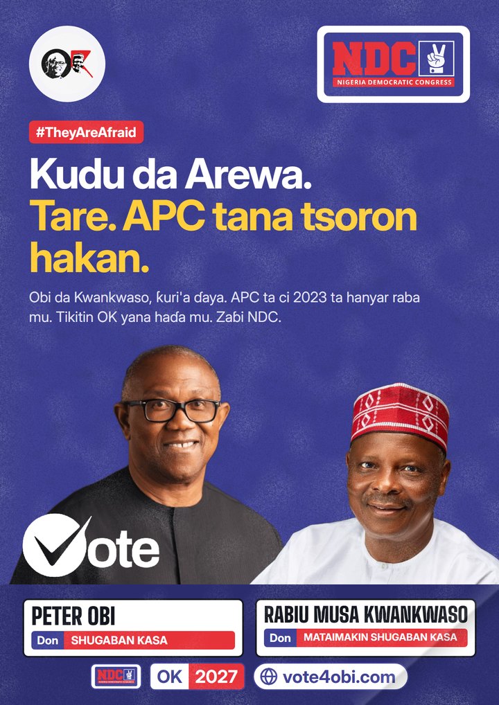 Kudu da Arewa. Tare. APC tana tsoron hakan.
