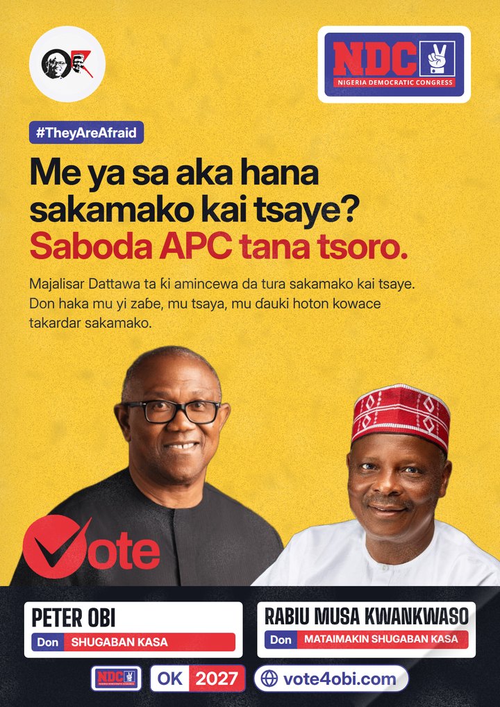 Me ya sa aka hana sakamako kai tsaye? Saboda APC tana tsoro.