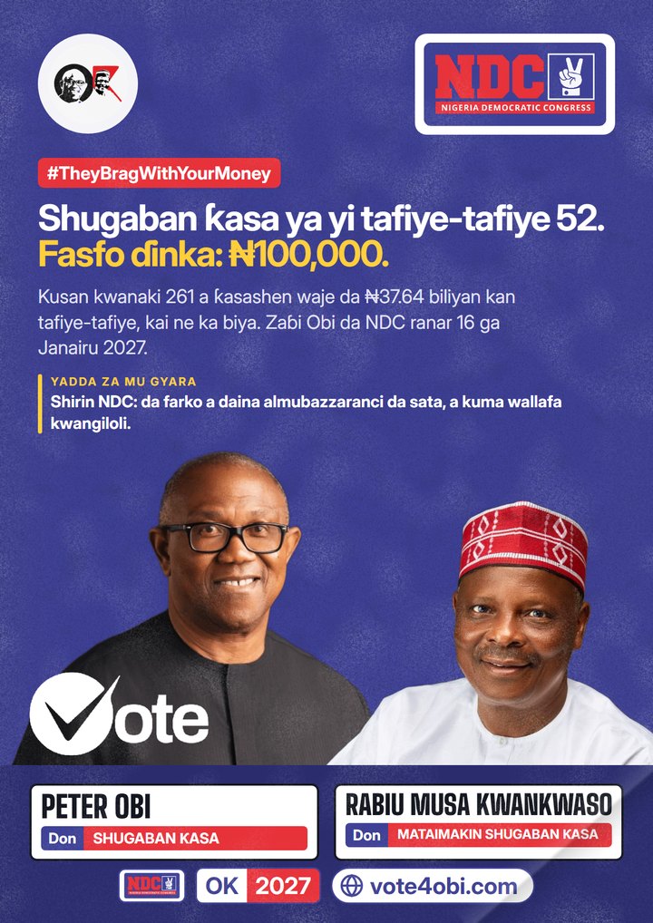 Shugaban ƙasa ya yi tafiye-tafiye 52. Fasfo ɗinka: ₦100,000.