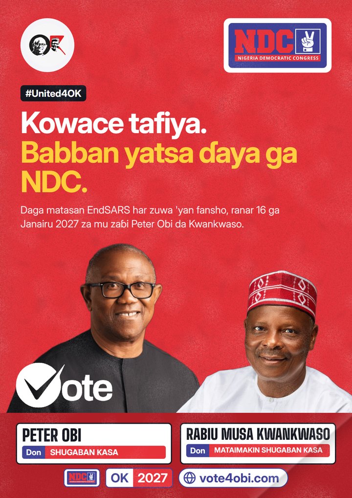 Kowace tafiya. Babban yatsa ɗaya ga NDC.