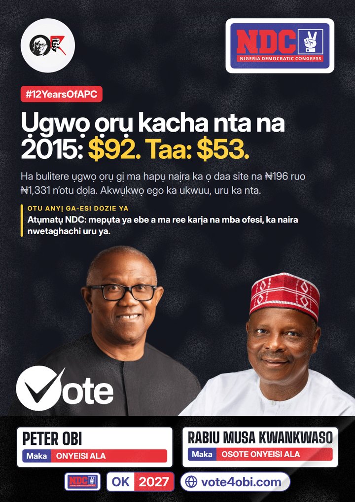 Ụgwọ ọnwa kacha nta n’afọ 2015: $92. Taa: $53.