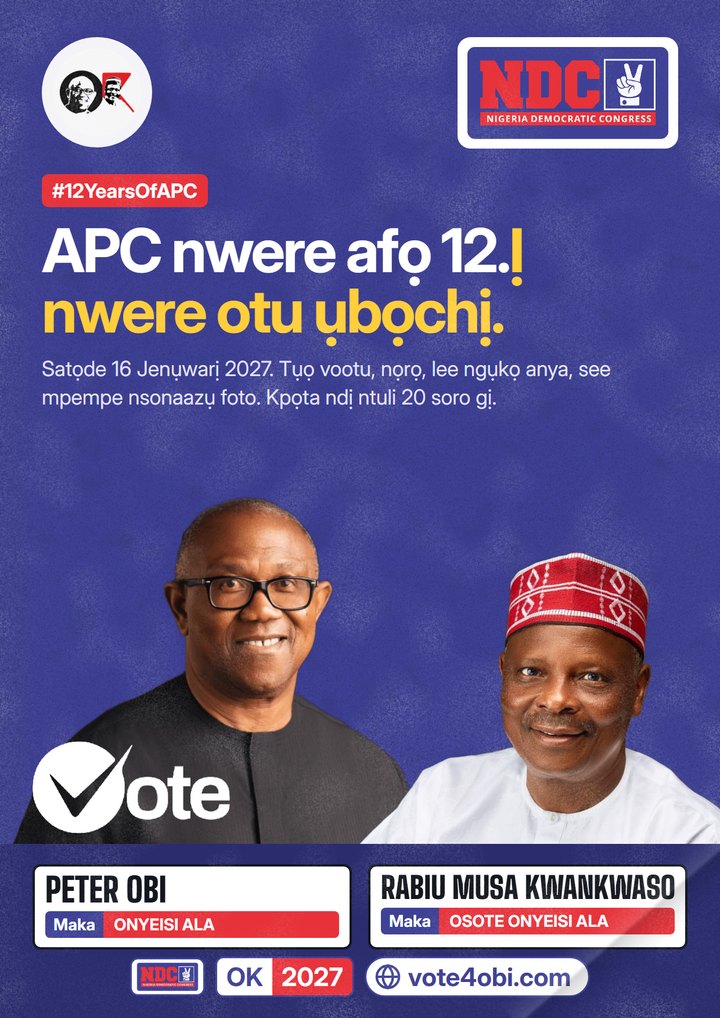 APC nwere afọ 12. Ị nwere otu ụbọchị.