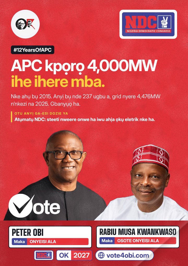 APC kpọrọ 4,000MW ihe ihere mba.
