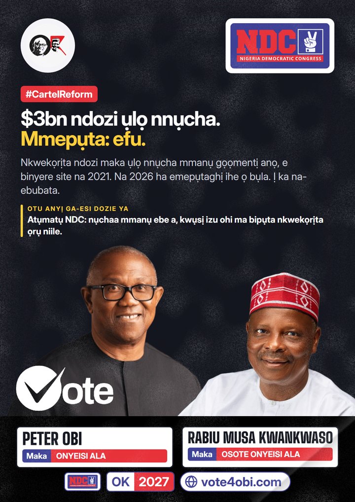 $3bn maka ndozi ụlọ nrụcha mmanụ. Ihe e mepụtara: efu.