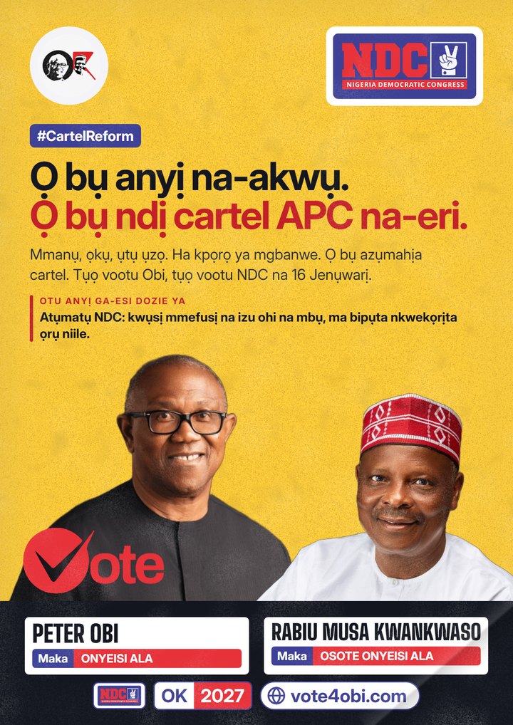 Ọ bụ anyị na-akwụ. Ọ bụ ndị cartel APC na-eri.