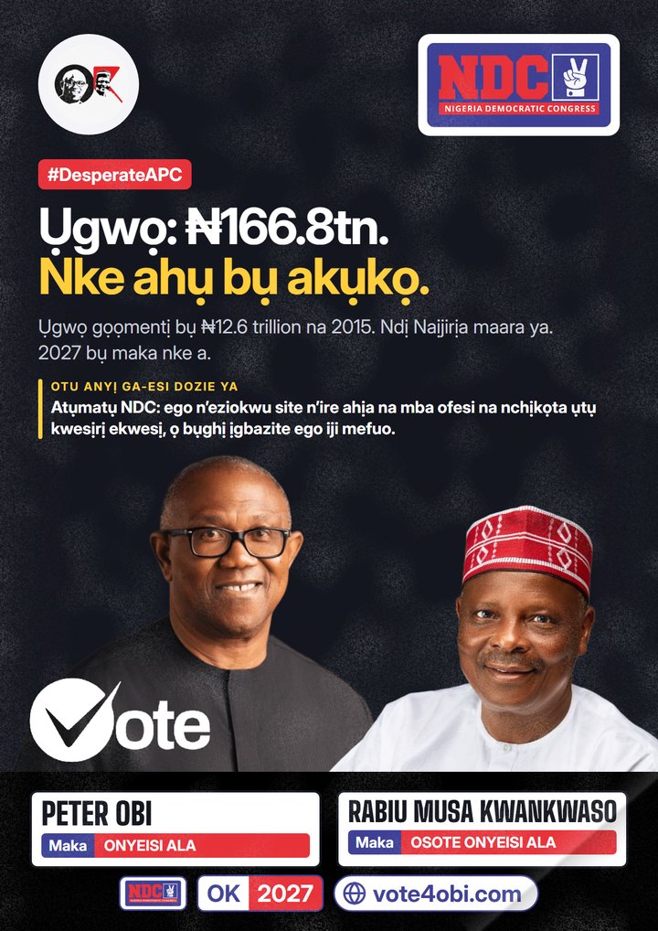 Ụgwọ: ₦166.8tn. Nke ahụ bụ akụkọ.