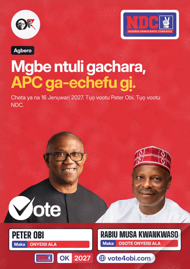 Mgbe ntuli gachara, APC ga-echefu gị.