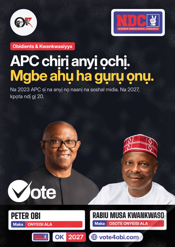 APC chịrị anyị ọchị. Mgbe ahụ ha gụrụ ọnụ.