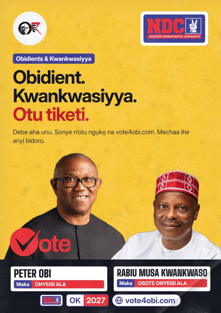 Obidient. Kwankwasiyya. Otu tiketi.
