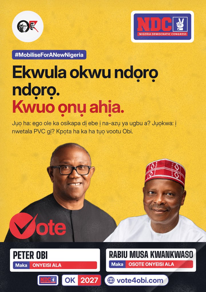 Ekwula ndọrọ ndọrọ ọchịchị. Kwuo ọnụ ahịa.