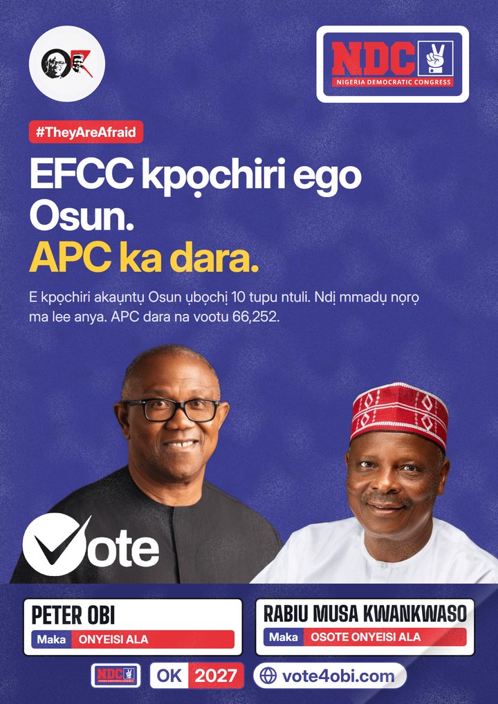 EFCC kpọchiri ego Osun. APC ka dara.