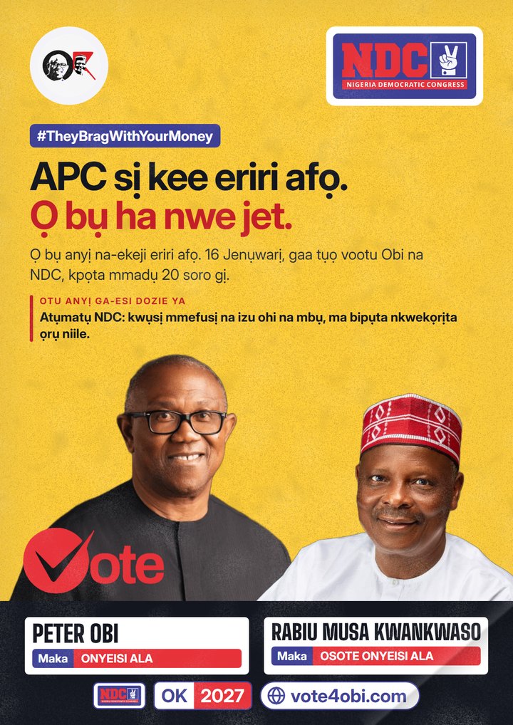 APC sị kee eriri afọ. Ọ bụ ha nwe jet.