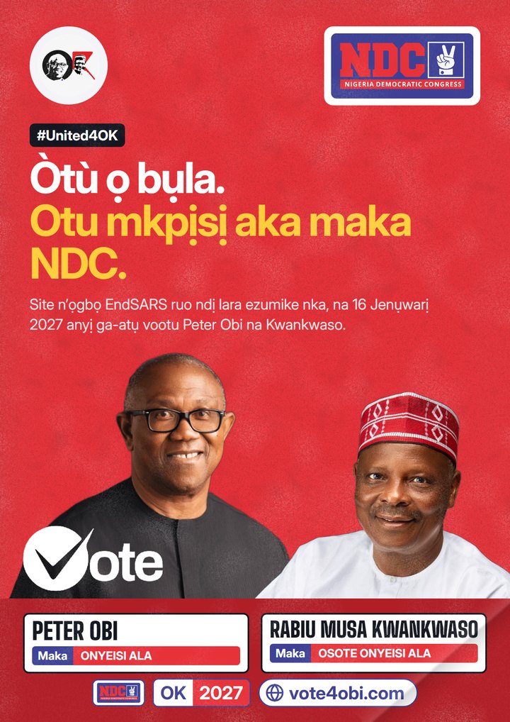 Mmegharị ọ bụla. Otu mkpịsị aka maka NDC.
