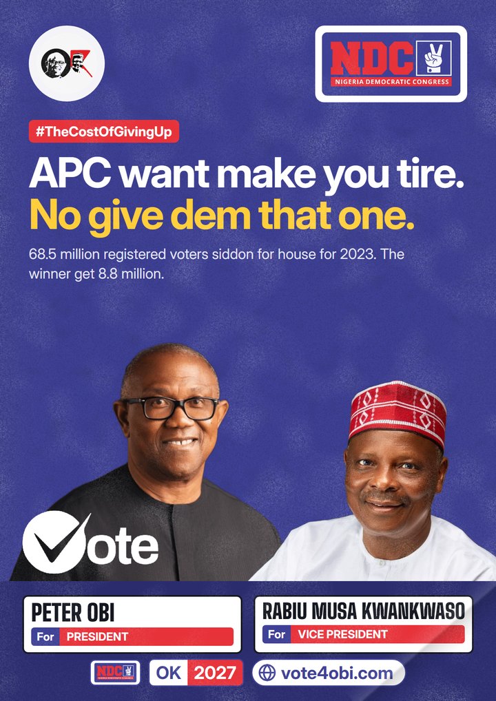 APC want make you tire. No give dem that one.