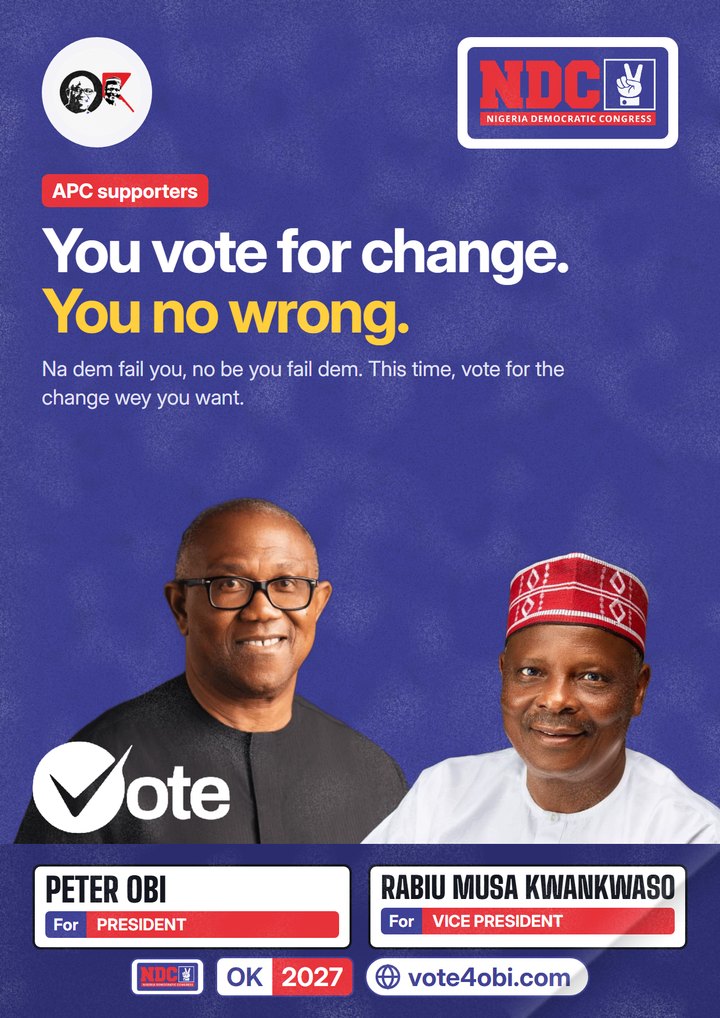 You vote for change. You dey right.