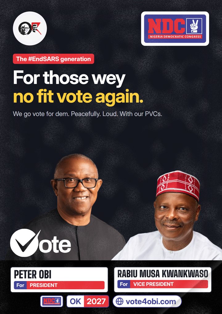 For those wey no fit vote again.