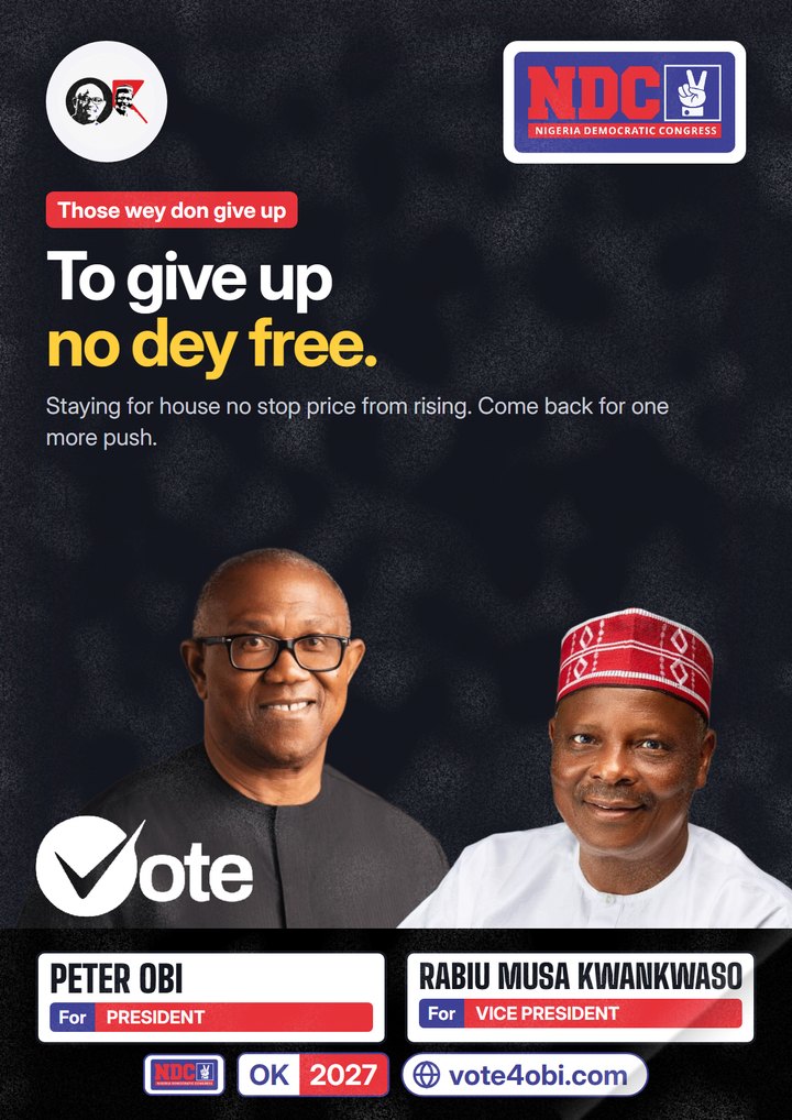 To give up no dey free.