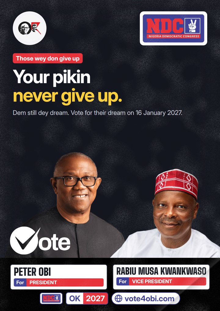 Your pikin dem never give up.