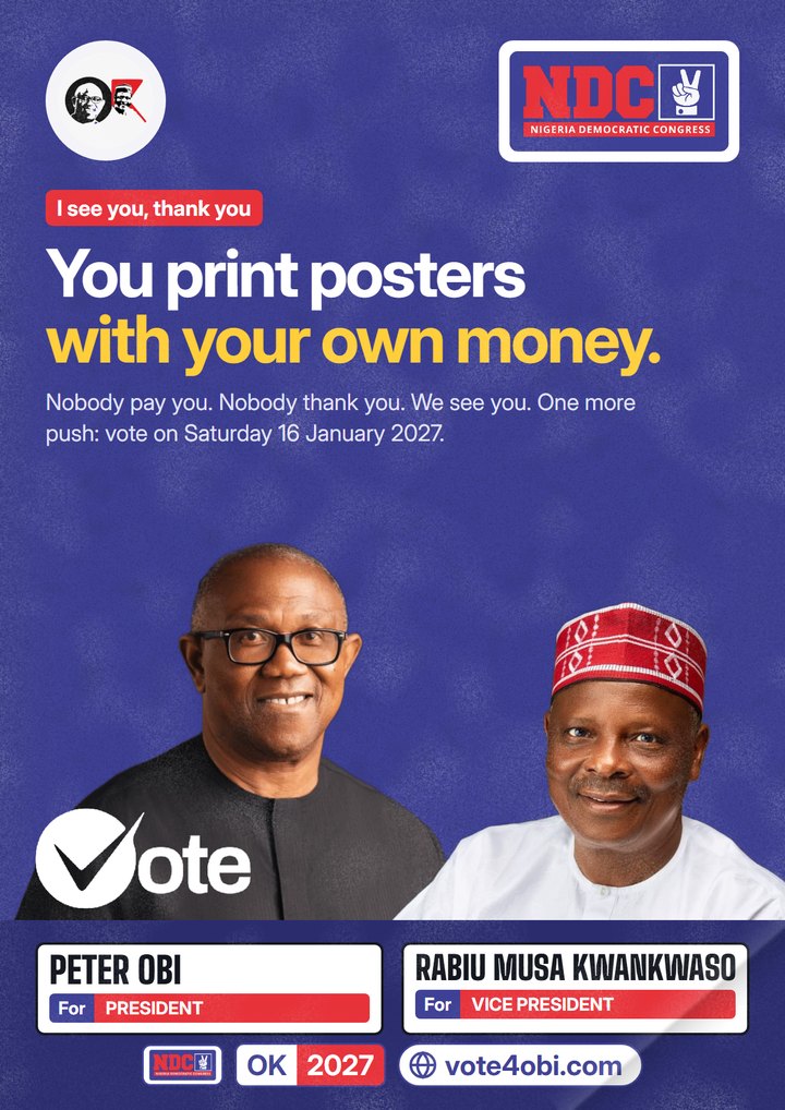 You print posters with your own money.