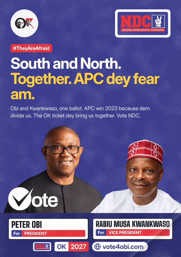 South and North. Together. APC dey fear am.