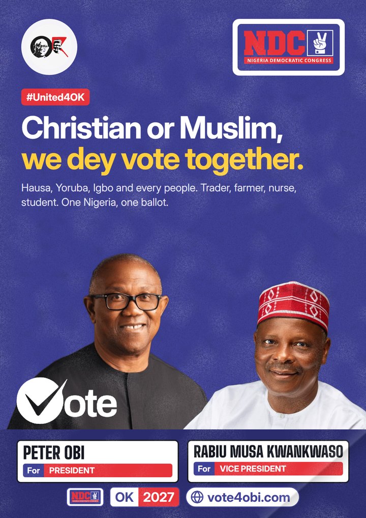Christian or Muslim, we dey vote together.