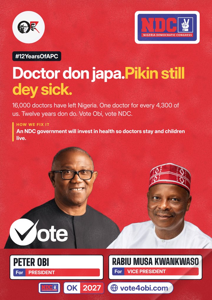 Doctor don japa.Pikin still dey sick.