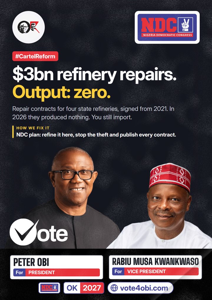 $3bn refinery repairs. Output: zero.
